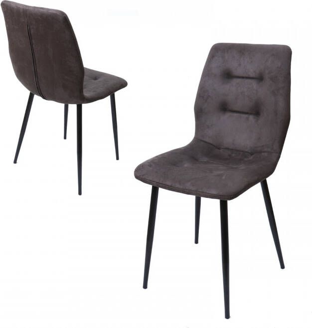 Mobistoxx Set van 4 stoelen ELINA grijs online kopen