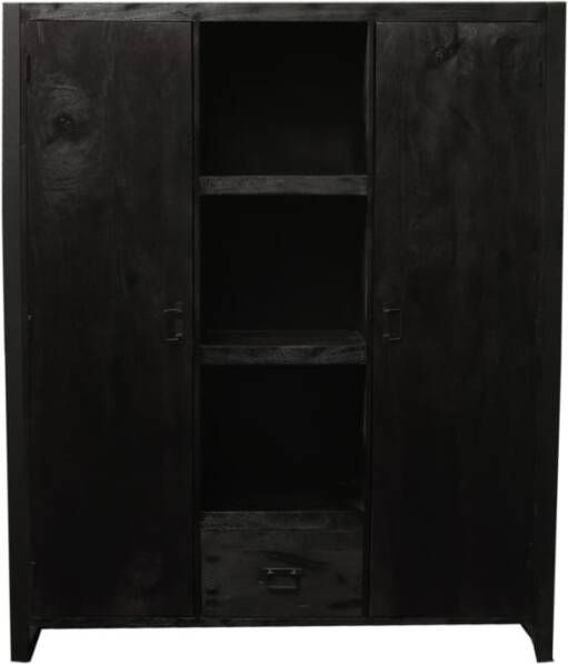 Starfurn Boekenkast Boaz Black | 2 deuren 1 lade|STF-832