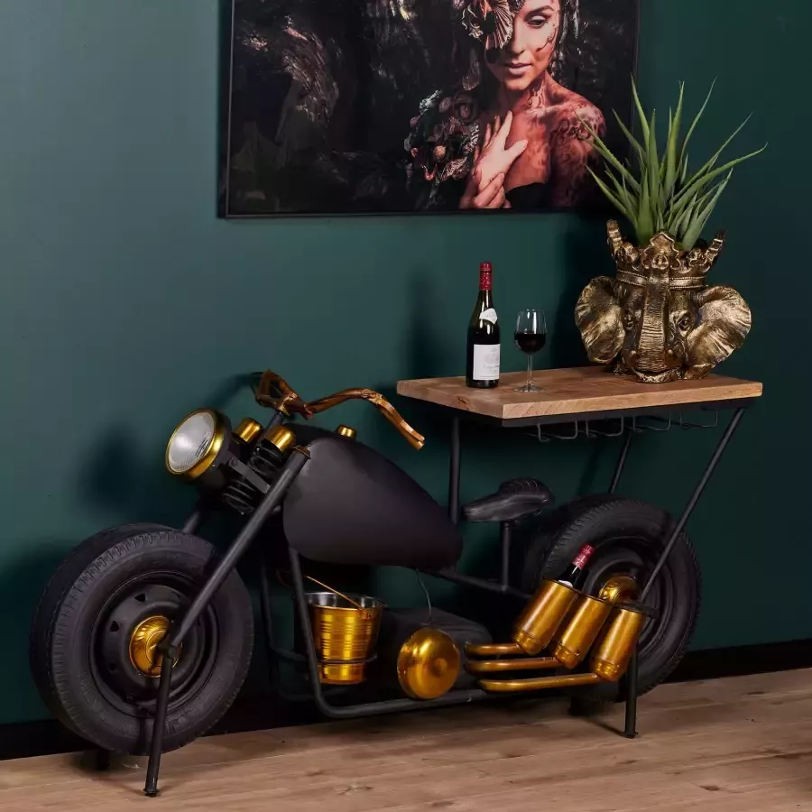 Industrieel wijnrek Harley Bijzettafel 175 cm - Foto 2