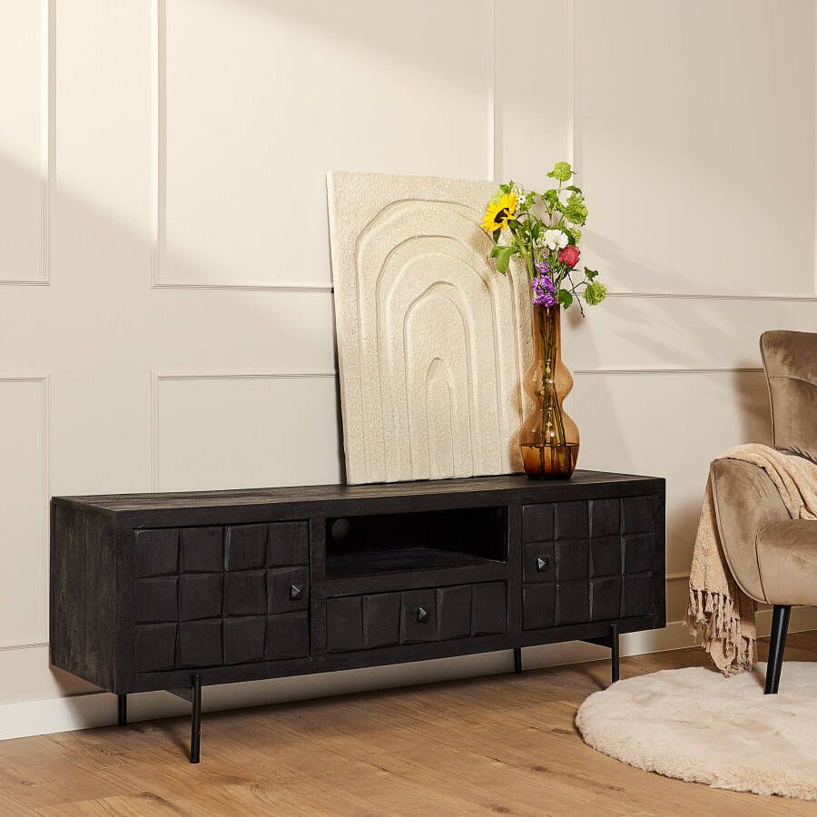 Starfurn Tv meubel Brandy Black | 180 cm|STF-1502
