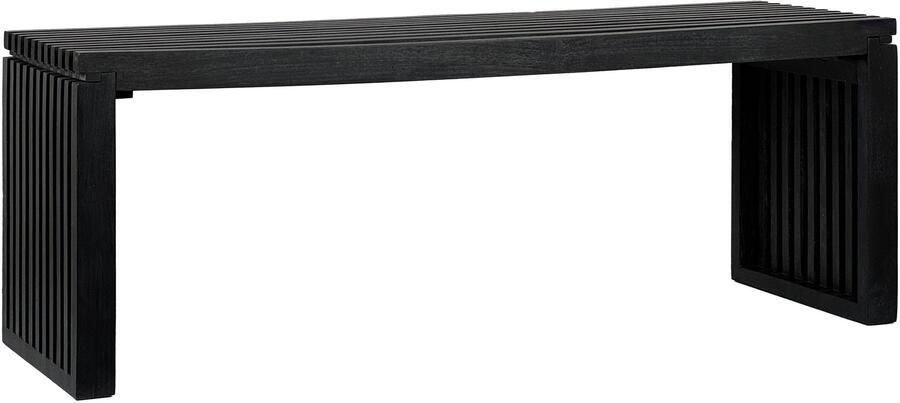 Wohnling Bank acaciahout zwart 120 cm breed
