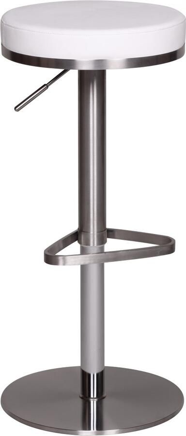 Wohnling Barkruk wit roestvrij staal 82 cm