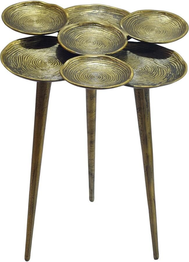Wohnling Bijzettafel aluminium goud 46 cm rond