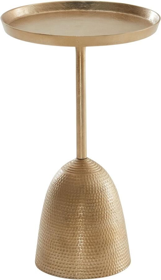 Wohnling Bijzettafel goud aluminium rond 53 cm
