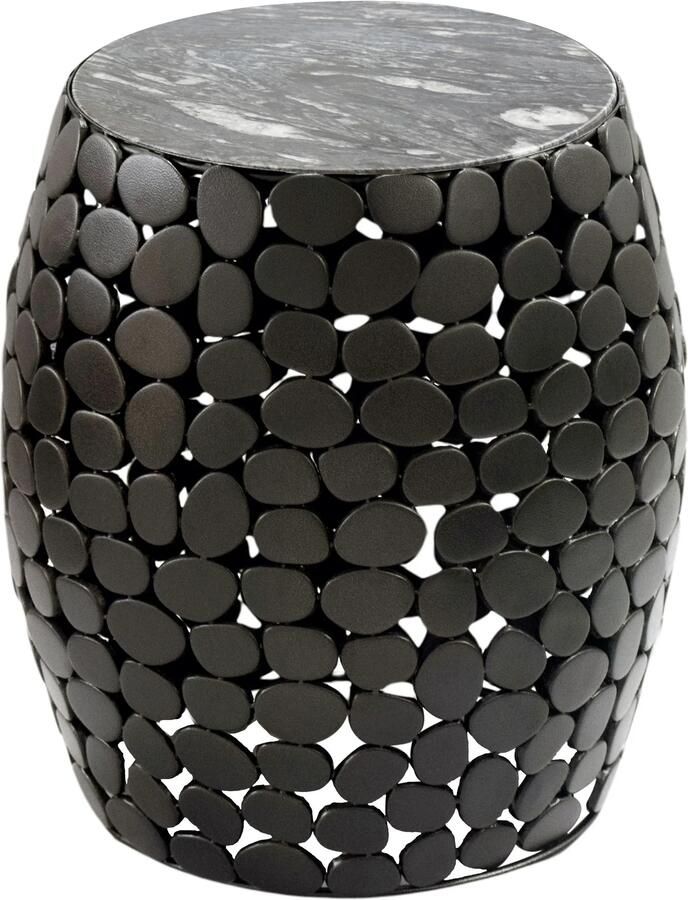 Wohnling Bijzettafel zwart aluminium 40x40 cm - Foto 2