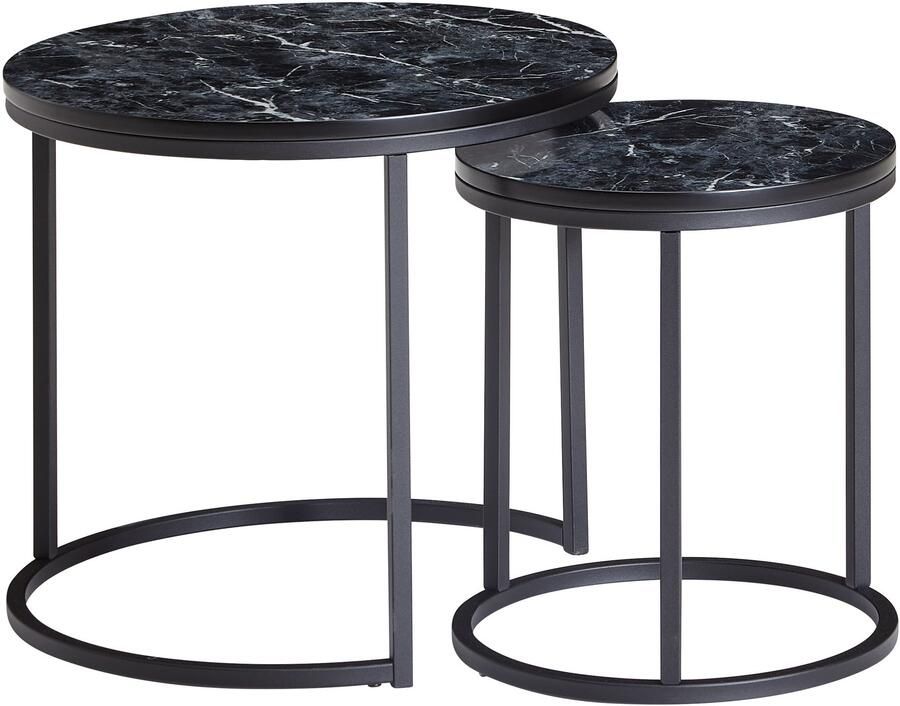 Sky Style Lily Ronde Bijzettafel Set Zwart