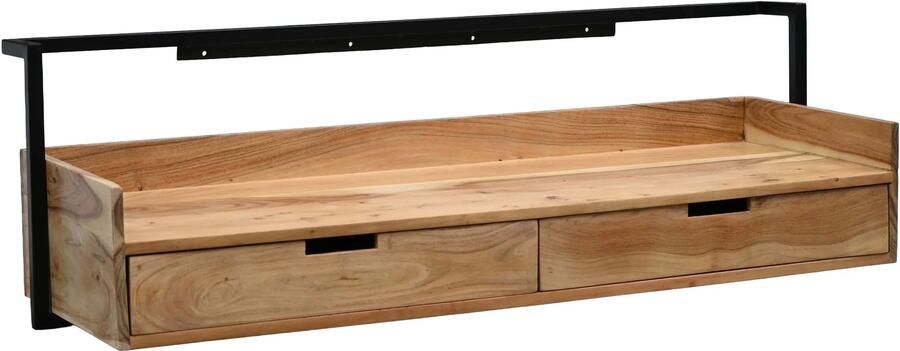 Wohnling Bureau acaciahout 120 cm zwevend