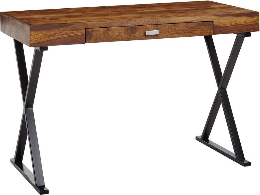 Wohnling Bureau zwart sheeshamhout 120 cm