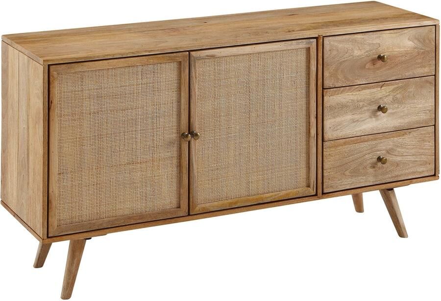 Industrieelinhuis.nl Design dressoir 140x75x40 cm massief mangohouten dressoir ladekast - Foto 2