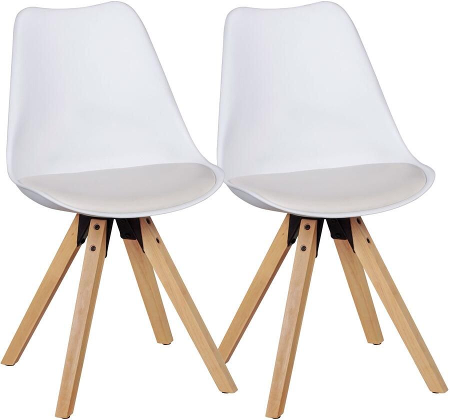 Wohnling Eetkamerstoel LIMA wit set 2