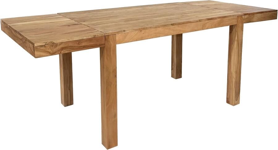 Wohnling Eettafel 120 200 cm Acacia Massief Hout Tijdloos Uitschuifbare Keukentafel 10 Personen Grote Rechthoekige Eenvoudige Eettafel Houten Eettafel Handgemaakt