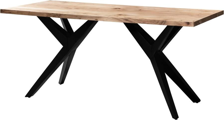 Wohnling Bureau acaciahout metaal 200x100 cm