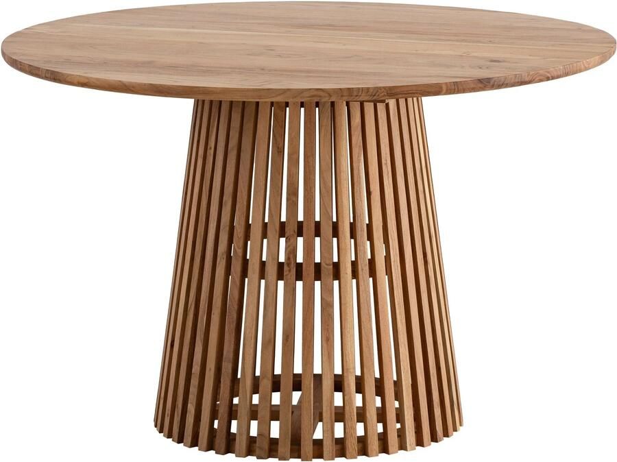 Wohnling Eettafel acaciahout bruin rond 120 cm