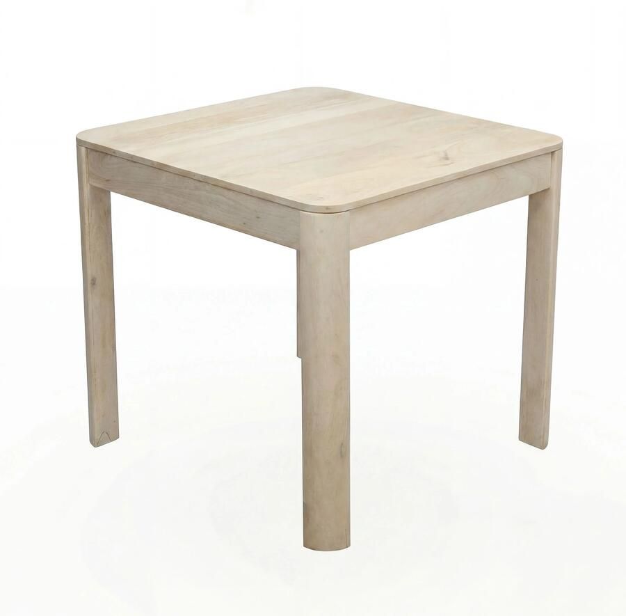 Wohnling Eettafel mangohout wit 80x80 cm