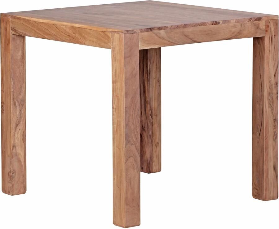 Wohnling Eettafel MUMBAI acacia bruin 80x80 cm