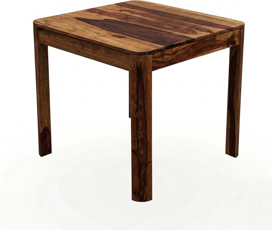 Wohnling Eettafel sheeshamhout bruin 80x80 cm