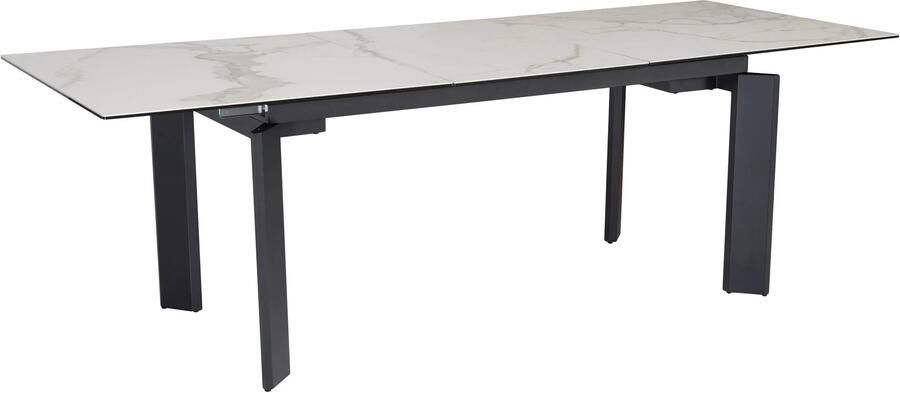 Wohnling Eettafel wit glaskeramiek 180 cm breed