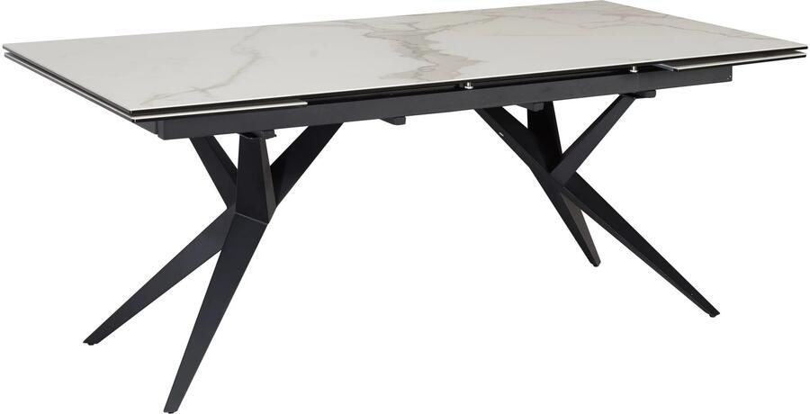 Wohnling Eettafel wit keramiek uitschuifbaar 180 cm