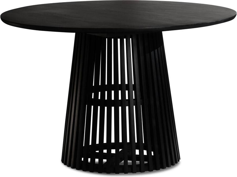 Wohnling Eettafel zwart mangohout 120x120 cm - Foto 2