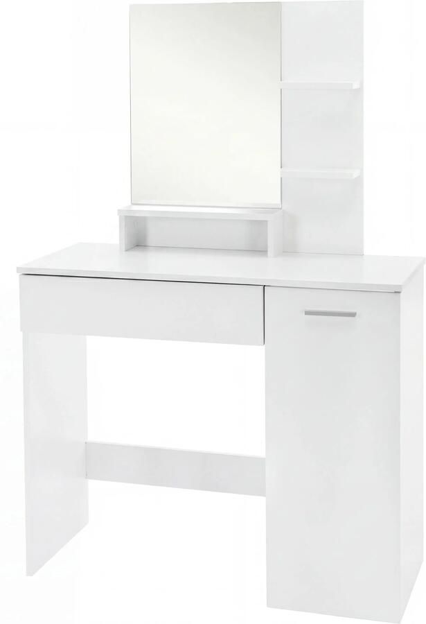 Wohnling Kaptafel wit met spiegel 90 cm
