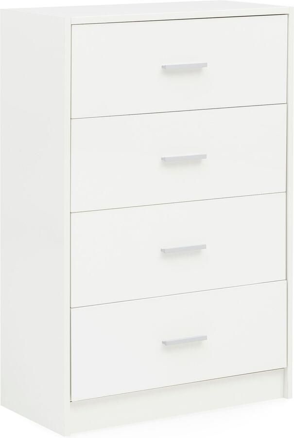Ervesto Design dressoir WL5.864 Wit Hoogglans 60x90x30 cm Dressoir Hout Modern Smalle laden ladekast Eetkamer Kleine kast voor alle doeleinden. Linnen slaapkamer op de borst - Foto 2
