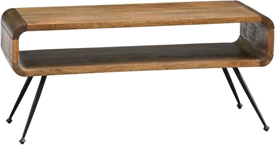 Wohnling Salontafel mangohout 105 cm met opbergvak
