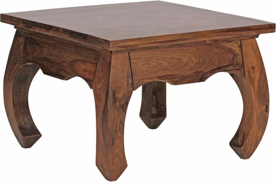 Wohnling Salontafel Massief Hout Sheesham 60 cm breed Woonkamer-Tafel Design donkerbruin Landelijke Stijl Bijzettafel - Foto 2