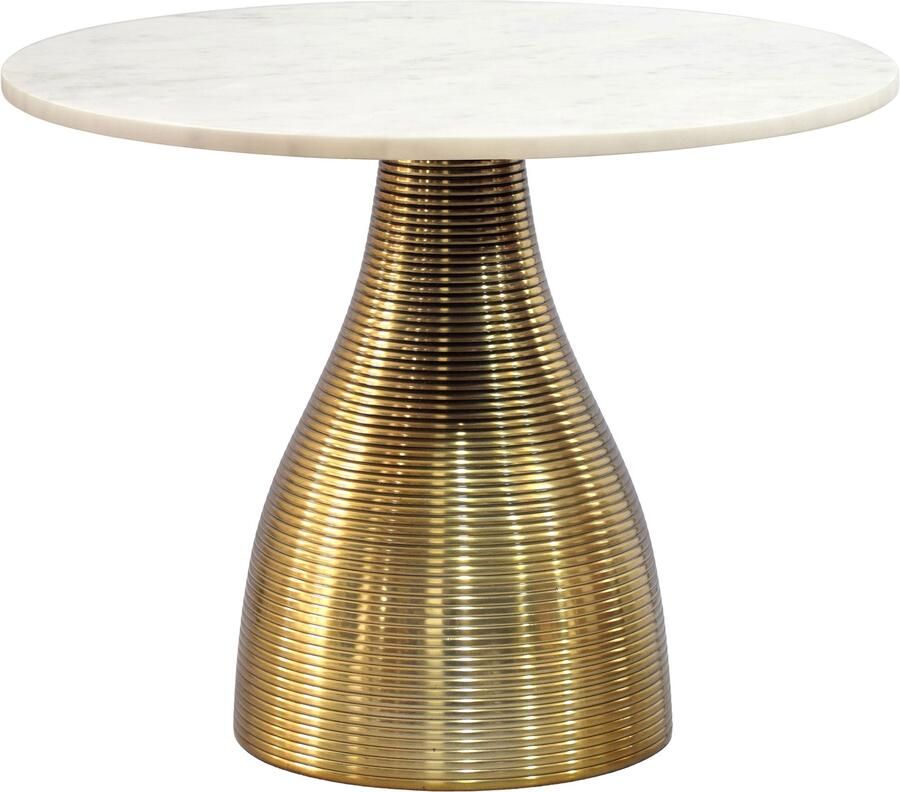 Wohnling Salontafel metaal marmer wit 60 cm rond
