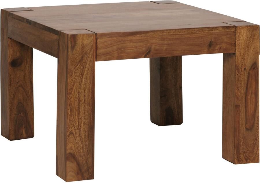 Sky Style salontafel MUMBAI massief houten sheesham 60 cm brede salontafel design donkerbruin landhuisstijl bijzettafel - Foto 2