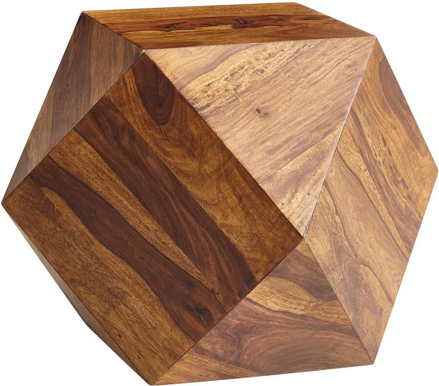 Sky Style salontafel 57 x 42 5 x 57 cm Sheesham massief houten salontafel modern Salontafel in ruitvorm Massief houten tafel woonkamer Echt houten tafel