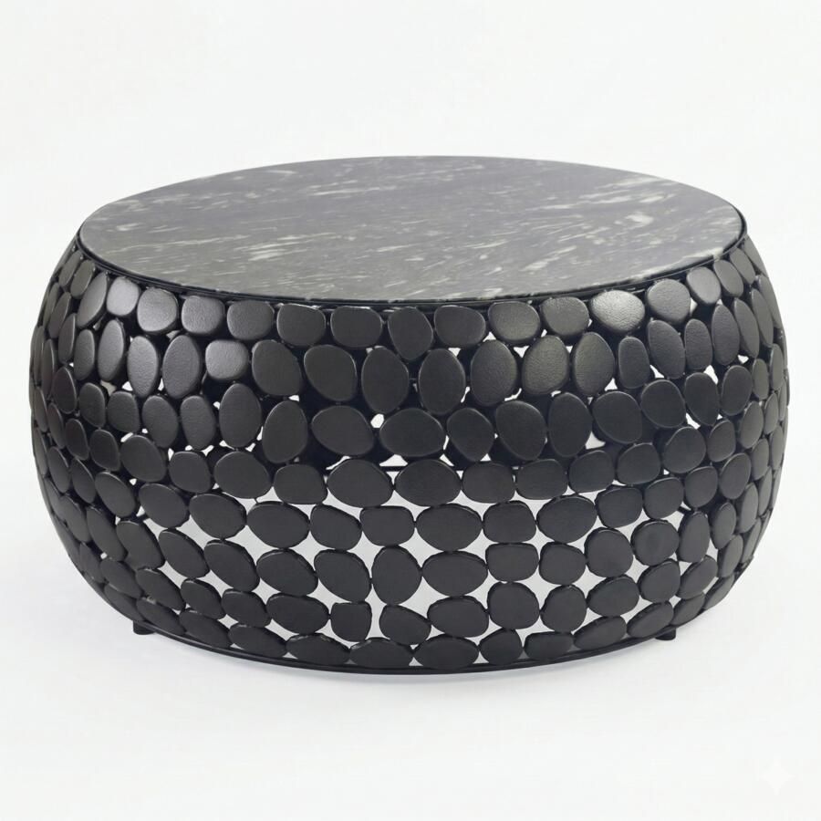 Wohnling Salontafel zwart marmer 65x65 cm