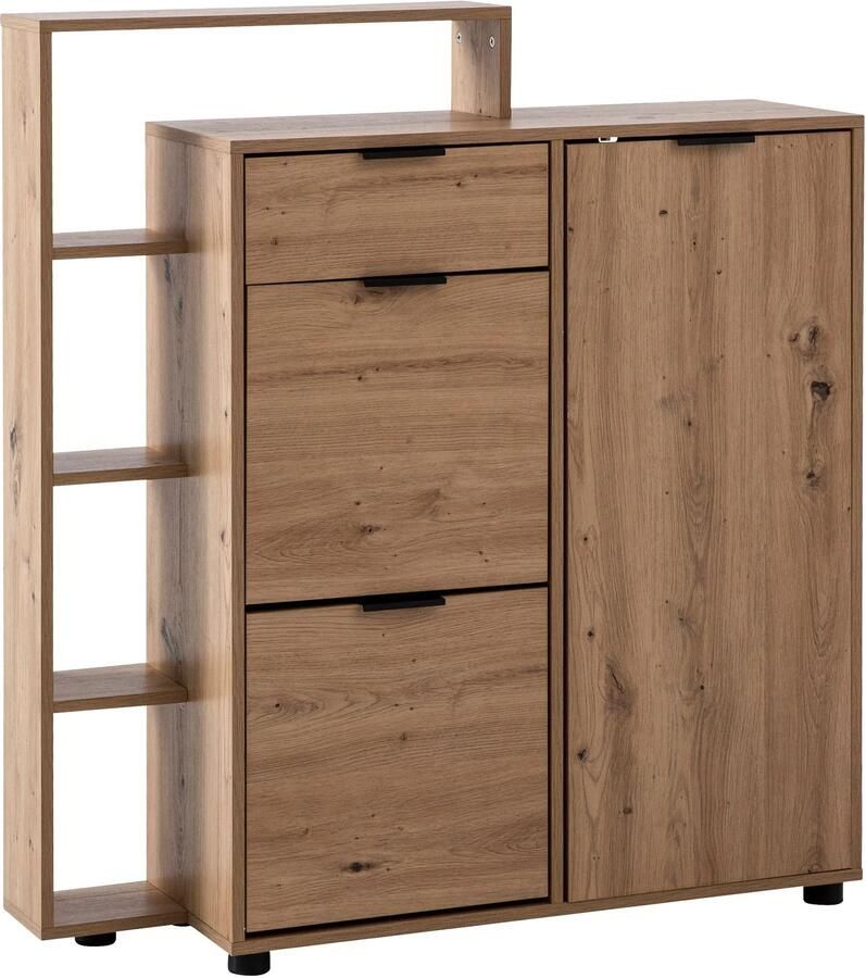 Wohnling Schoenenkast eiken 98x110x30 cm