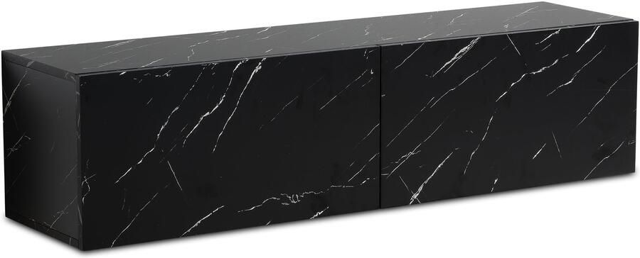 Sky Style Novia Zwart 120 cm TV Wandmeubel Marmerlook - Foto 2