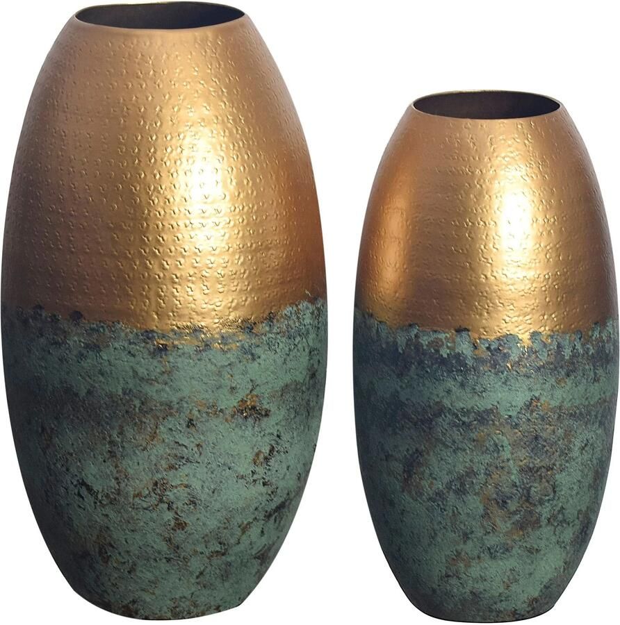 Wohnling Vaas FLES goud aluminium 47 cm