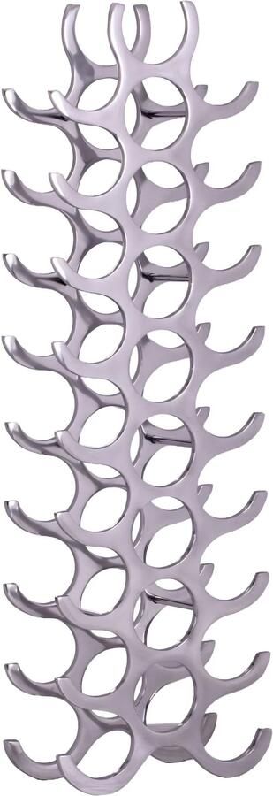 Wohnling wijnrek ontwerp 98 cm voor 27 flessen Aluminium Zilver