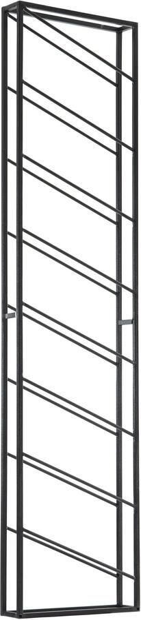 Wohnling Wijnrek zwart metaal 150 cm hoog
