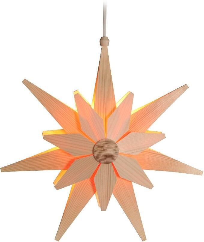 Albin Preissler Sierster Kerstster kerstversiering om op te hangen van hout ø 38 cm