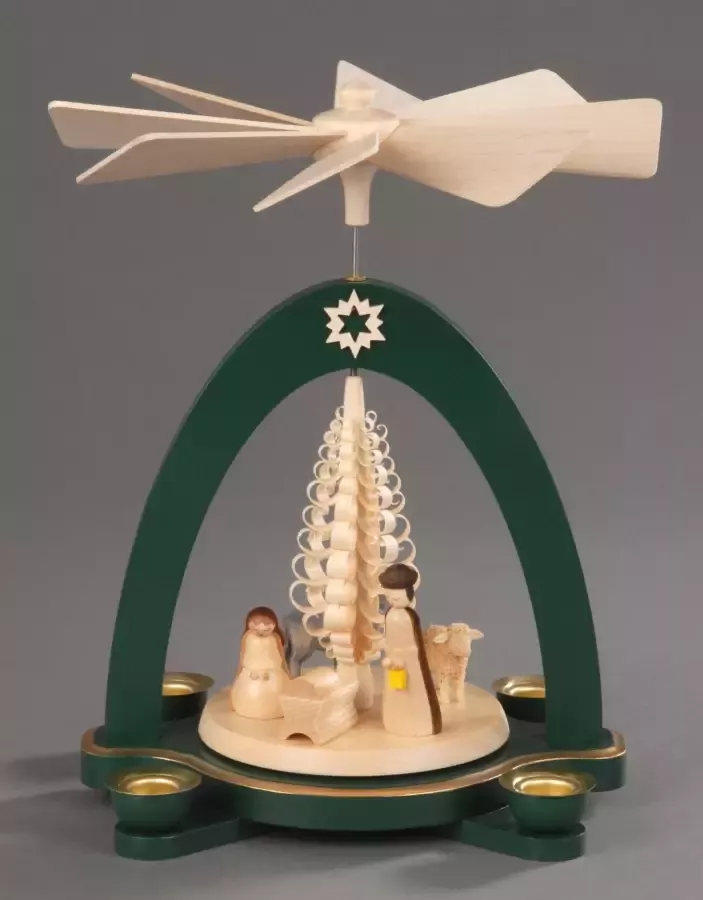 Albin Preissler Kerstpiramide De geboorte van Jezus met decoratieve boom kerstversiering (1 stuk)