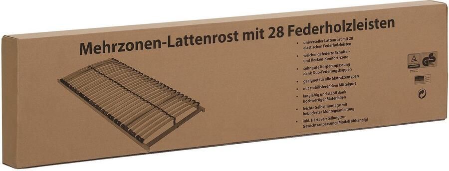 Älgdröm Lattenbodem Glomma NV 90x200 140x200 cm en andere maten Lattenbodem voor alle matrassen & zelfmontage duurzaam ergonomisch (1 stuk) - Foto 5
