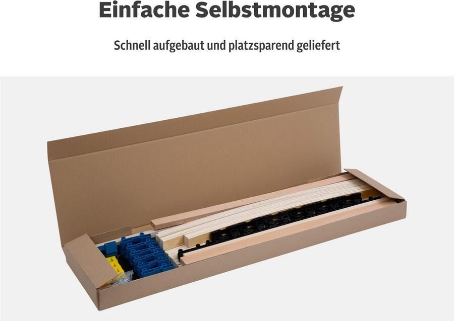 Älgdröm Lattenbodem Glomma NV 90x200 140x200 cm en andere maten Lattenbodem voor alle matrassen & zelfmontage duurzaam ergonomisch (1 stuk) - Foto 5