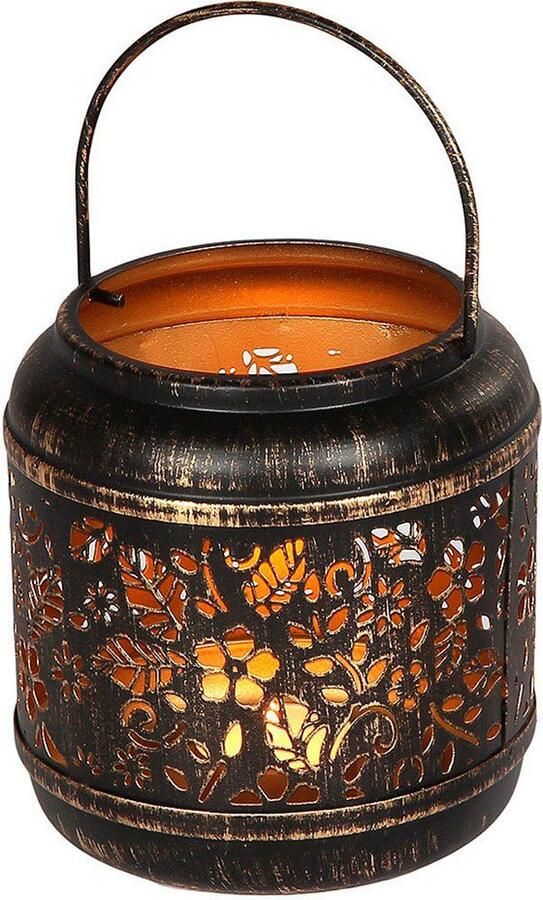 Ambiente Haus Lantaarn met kaars Lantaarn van metaal (H) 20cm (1 stuk) - Foto 2