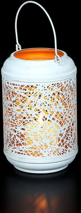 Ambiente Haus Lantaarn met kaars Lantaarn van metaal in wit (H) 24 cm (1 stuk) - Foto 3