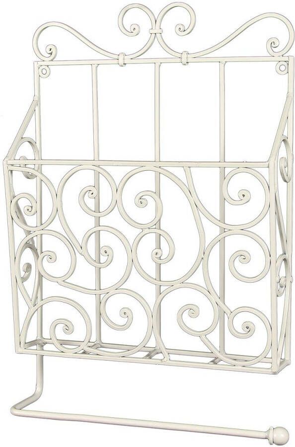 Ambiente Haus Decoratief wandrek Kranten- toiletrolhouder wit (1 stuk) - Foto 2