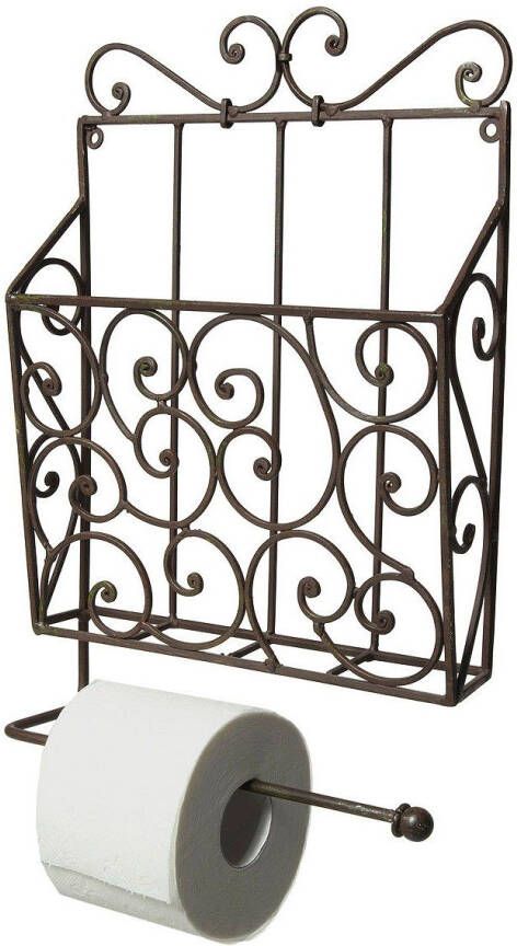 Ambiente Haus Decoratief wandrek Krant toiletrolhouder vintage (1 stuk) - Foto 2