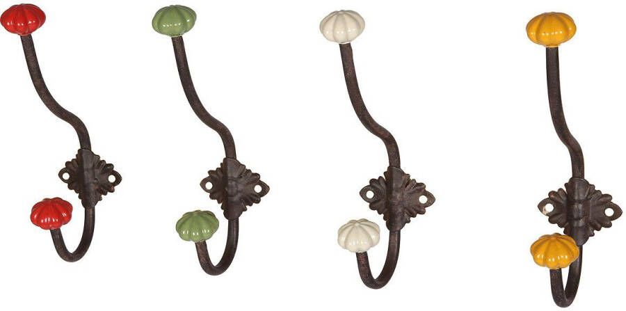 Ambiente Haus Kleerhangers Haak met keramiek wit 23 cm (1 stuk)