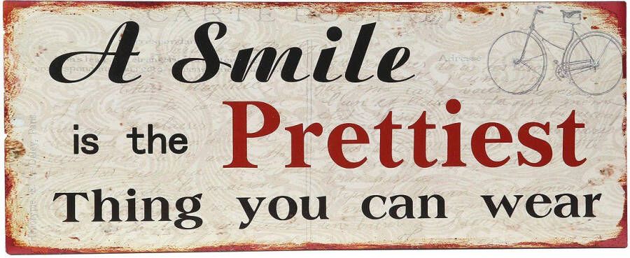 Ambiente Haus Metalen artprint Smile artprint 50 cm (1 stuk) - Foto 1