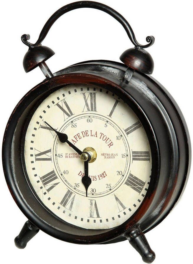 Ambiente Haus Tafelklok van metaal klassiek 16 cm (1 stuk)