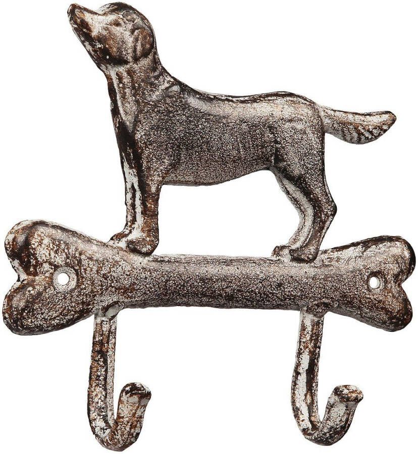 Ambiente Haus Wandhaak 2 haken van gietijzer hond (1 stuk)