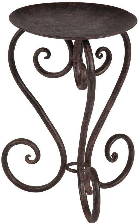 Ambiente Haus Wandkaarsenhouder Kaarsenstandaard 20 cm antiek-bruin (1 stuk)