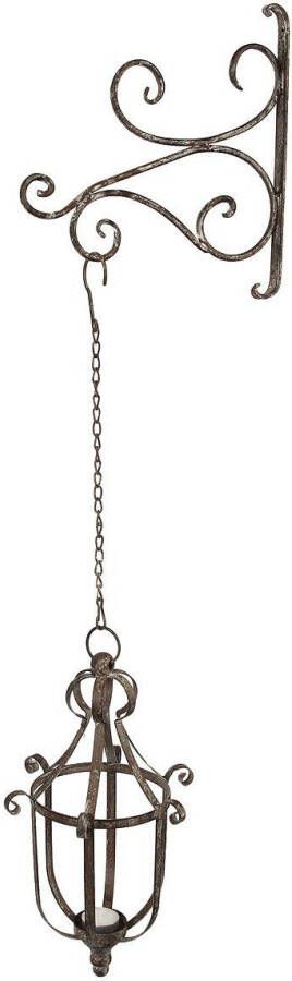 Ambiente Haus Wandkaarsenhouder Wandhaak antiek-grijs 28 cm (1 stuk) - Foto 2